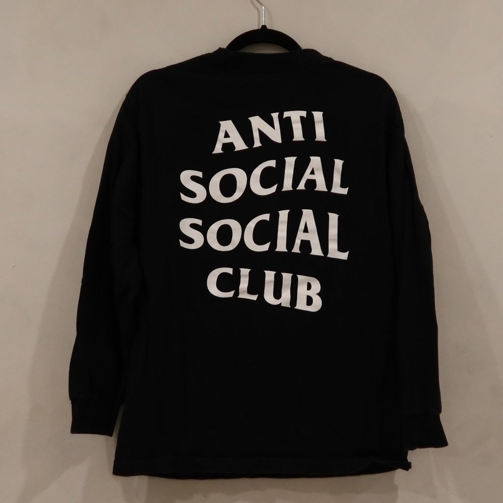 Anti Social Social Club Long Sleeve T-Shirt Size M, Black/White - Picture 5 of 6